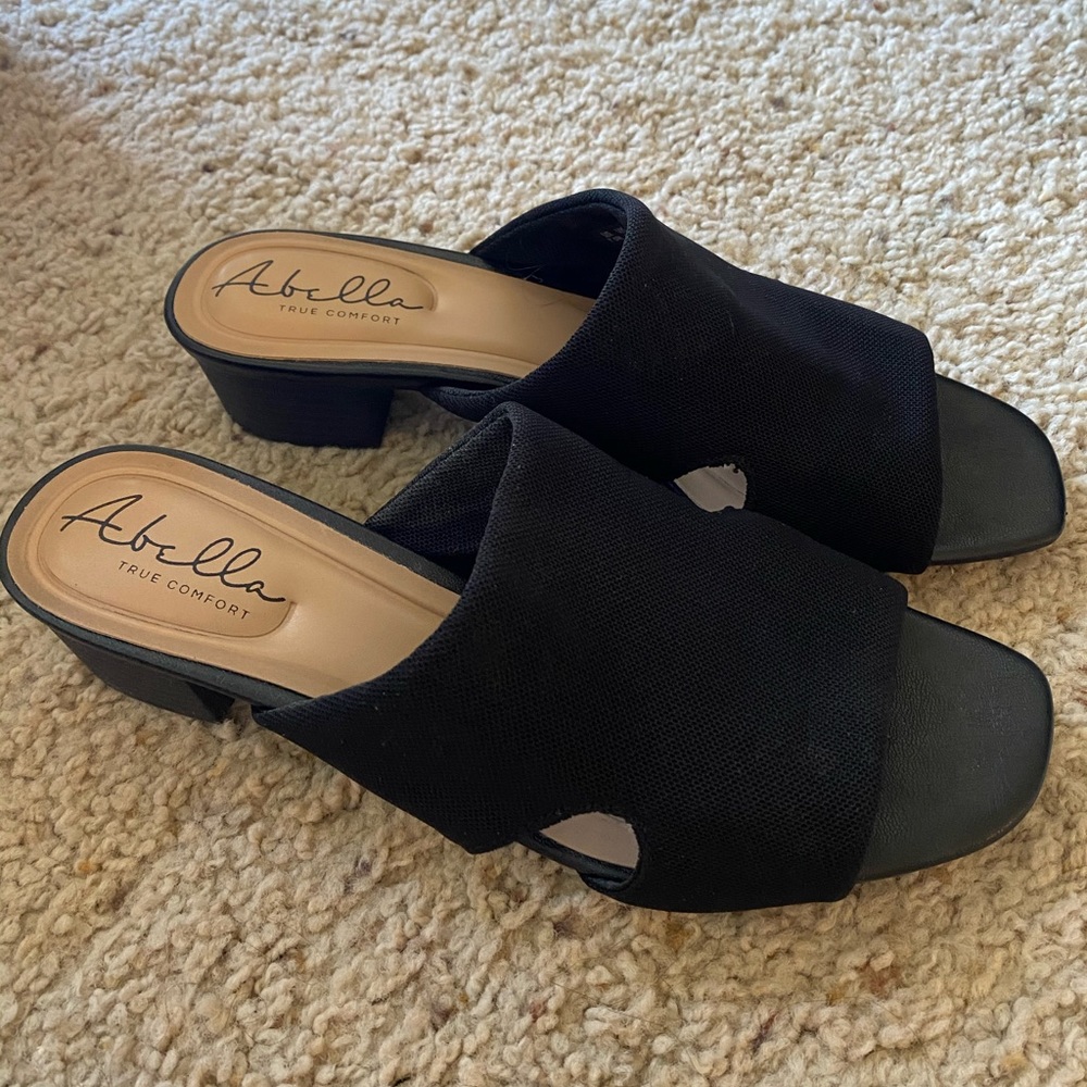 Black Abella Slip-on Sandals